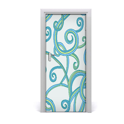 Door wallpaper Abstract spirals