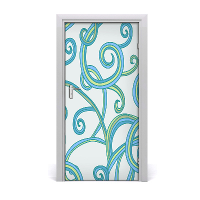 Door wallpaper Abstract spirals