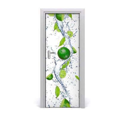 Self-adhesive door sticker Lime