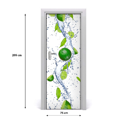 Self-adhesive door sticker Lime