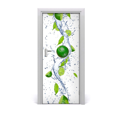 Self-adhesive door sticker Lime