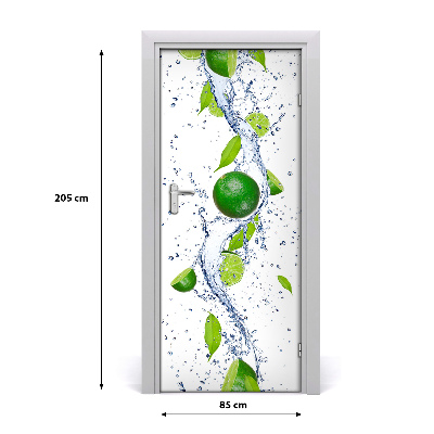 Self-adhesive door sticker Lime