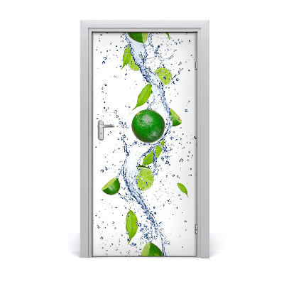 Self-adhesive door sticker Lime