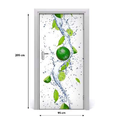 Self-adhesive door sticker Lime