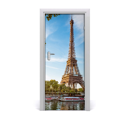 Self-adhesive door wallpaper Eiffel tower