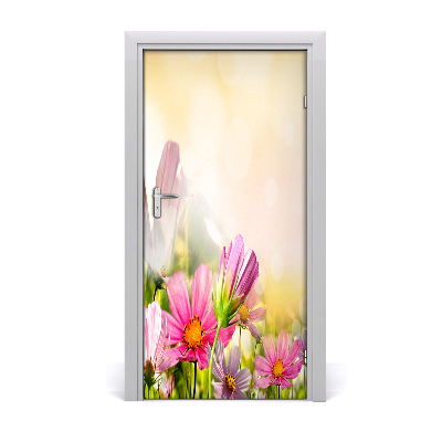 Self-adhesive door veneer Field flowers