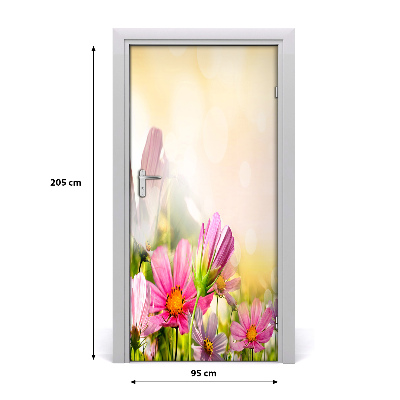 Self-adhesive door veneer Field flowers