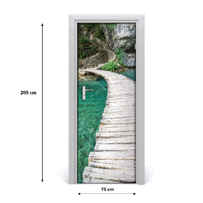 Door wallpaper Plitvice lakes