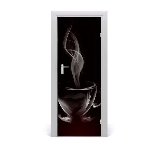 Self-adhesive door sticker Aromatic coffee