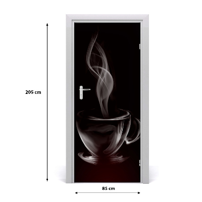 Self-adhesive door sticker Aromatic coffee