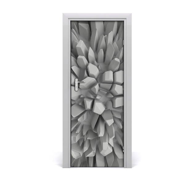 Self-adhesive door sticker 3d abstraction