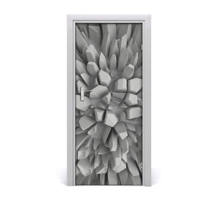 Self-adhesive door sticker 3d abstraction