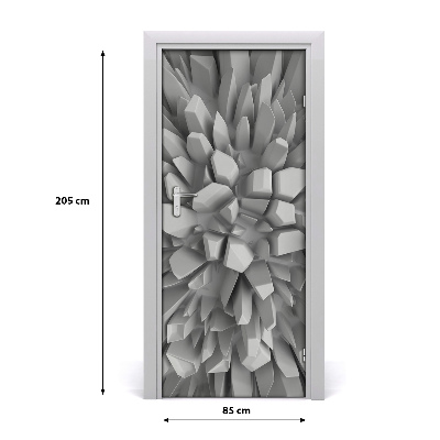 Self-adhesive door sticker 3d abstraction