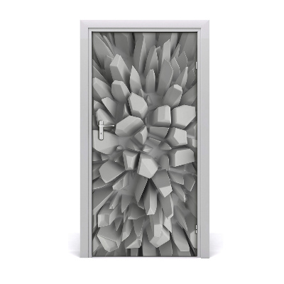 Self-adhesive door sticker 3d abstraction