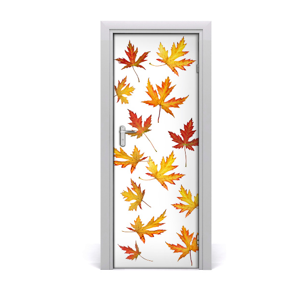 Self-adhesive door veneer Autumn leaves