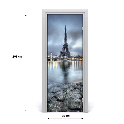 Self-adhesive door wallpaper Eiffel tower