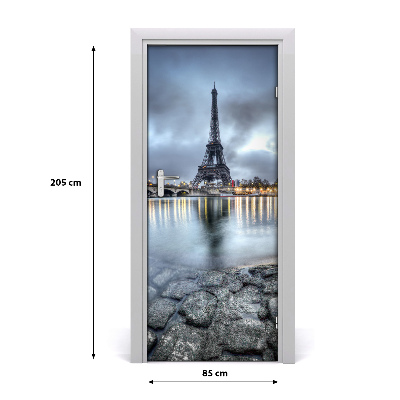 Self-adhesive door wallpaper Eiffel tower