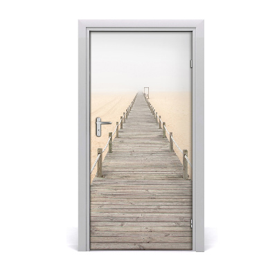 Door wallpaper Path on the beach