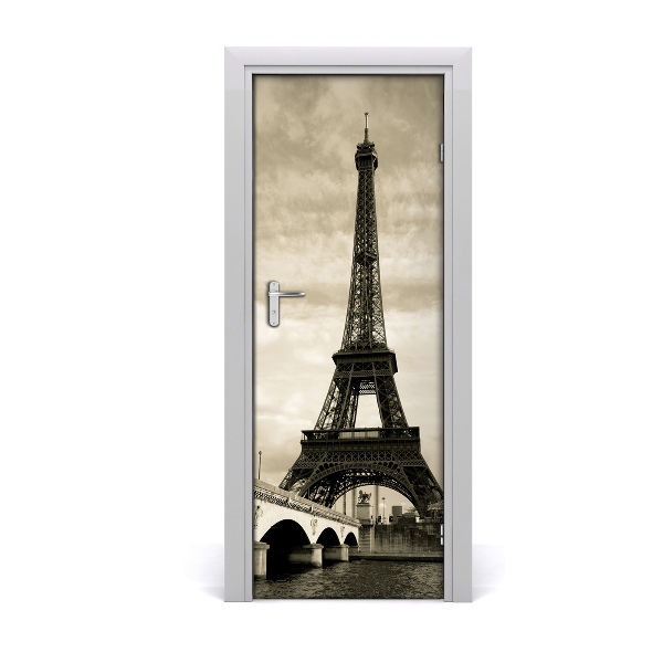 Self-adhesive door wallpaper Eiffel tower