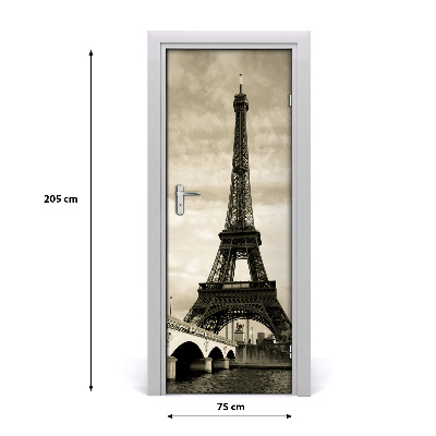 Self-adhesive door wallpaper Eiffel tower