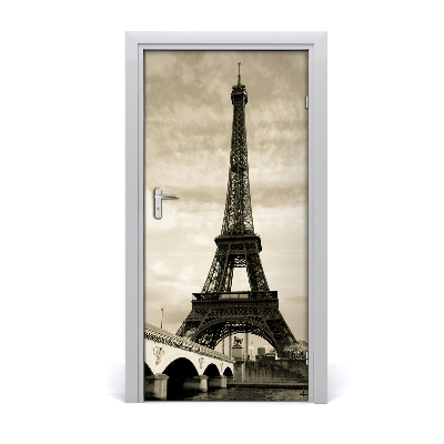 Self-adhesive door wallpaper Eiffel tower