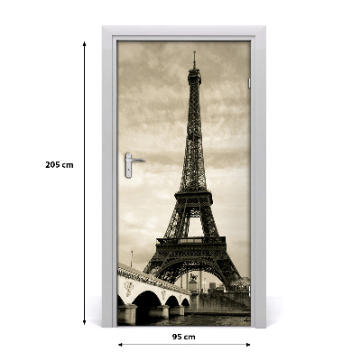 Self-adhesive door wallpaper Eiffel tower