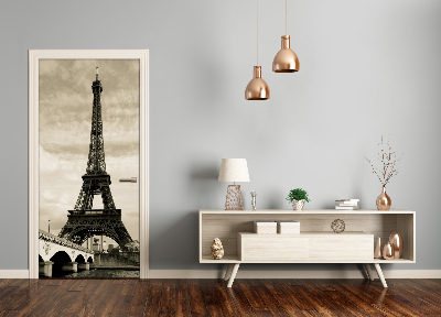 Self-adhesive door wallpaper Eiffel tower