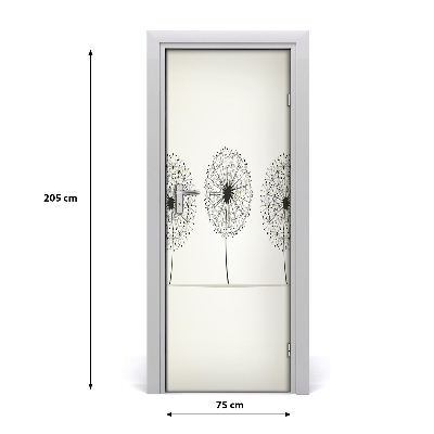 Self-adhesive door veneer Dandelions