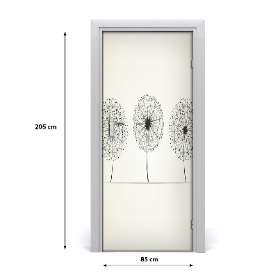 Self-adhesive door veneer Dandelions