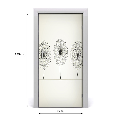 Self-adhesive door veneer Dandelions