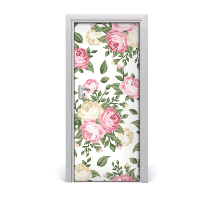 Self-adhesive door wallpaper Roses