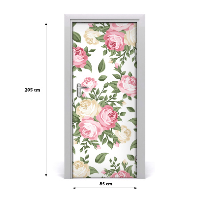 Self-adhesive door wallpaper Roses