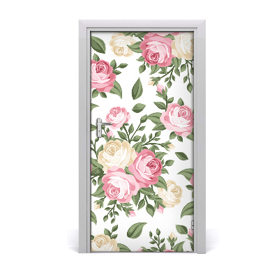 Self-adhesive door wallpaper Roses