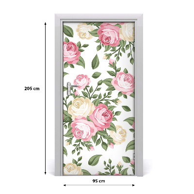 Self-adhesive door wallpaper Roses