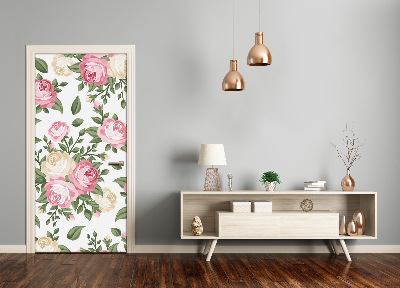 Self-adhesive door wallpaper Roses