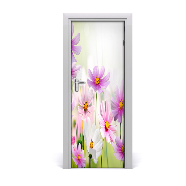 Self-adhesive door sticker Field flowers