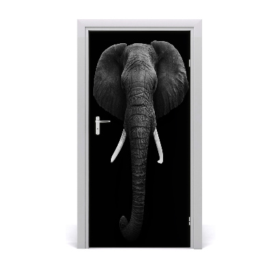 Self-adhesive door sticker African elephant