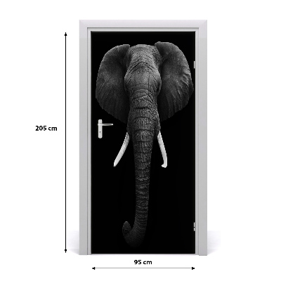 Self-adhesive door sticker African elephant