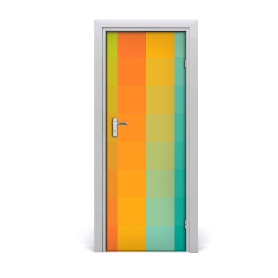 Self-adhesive door sticker Colorful squares