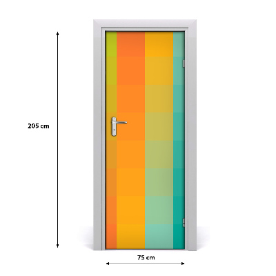 Self-adhesive door sticker Colorful squares