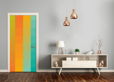 Self-adhesive door sticker Colorful squares