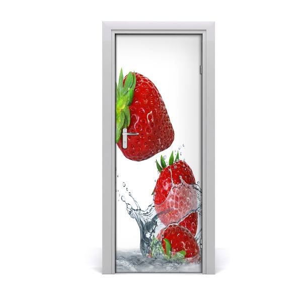 Self-adhesive door sticker Strawberries