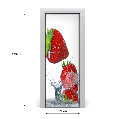 Self-adhesive door sticker Strawberries