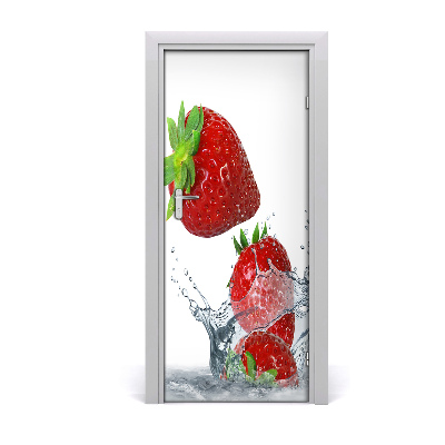 Self-adhesive door sticker Strawberries