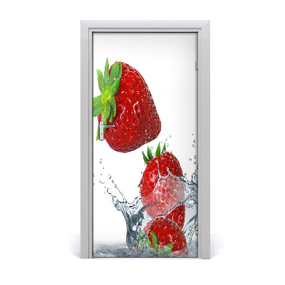 Self-adhesive door sticker Strawberries