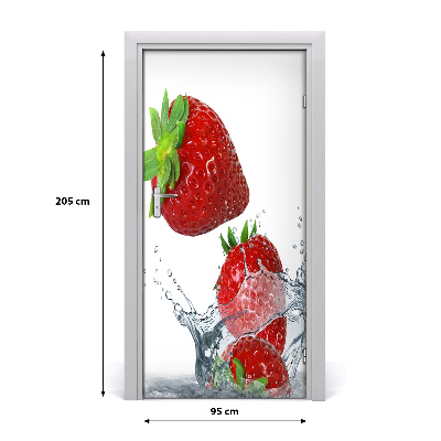 Self-adhesive door sticker Strawberries