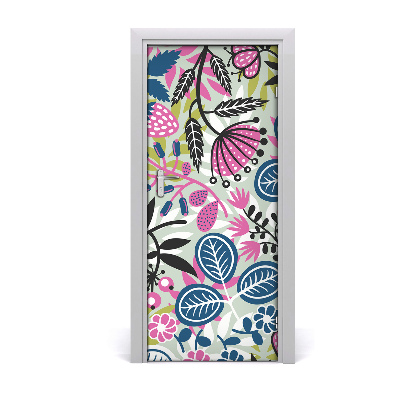 Self-adhesive door wallpaper Flowers