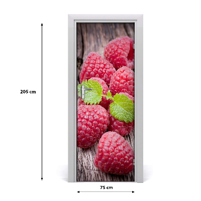 Self-adhesive door sticker Raspberries