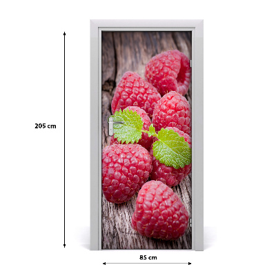 Self-adhesive door sticker Raspberries