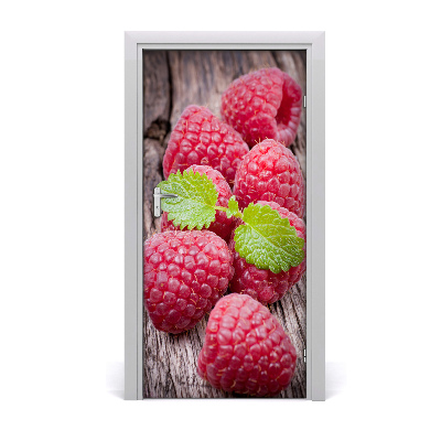 Self-adhesive door sticker Raspberries